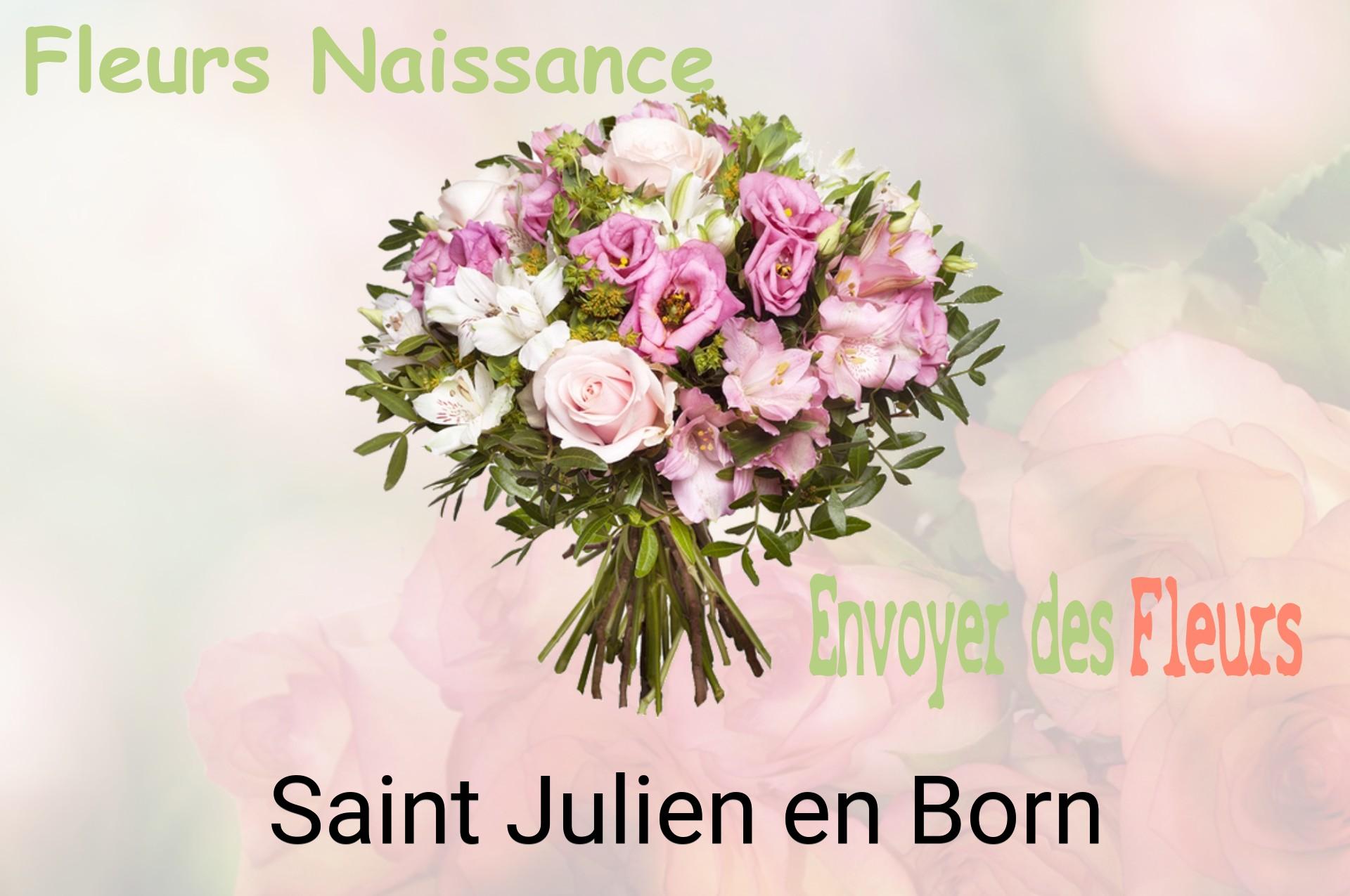 Bouquet de fleurs de naissance livré à Saint-Julien-en-Born