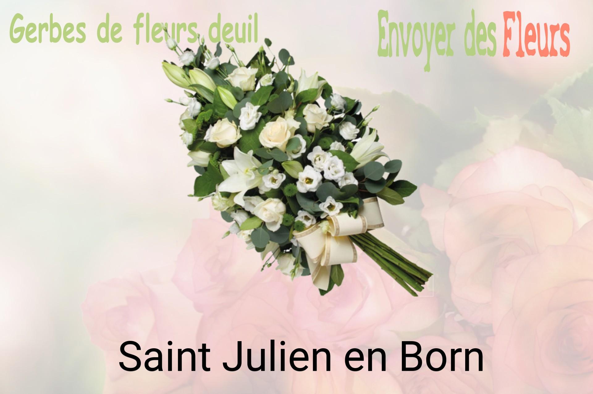 Gerbe de fleurs de deuil livrée à Saint-Julien-en-Born